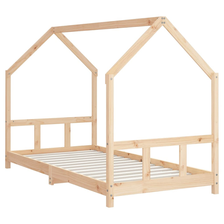 sengeramme til juniorseng 90x190 cm massivt fyrretræ