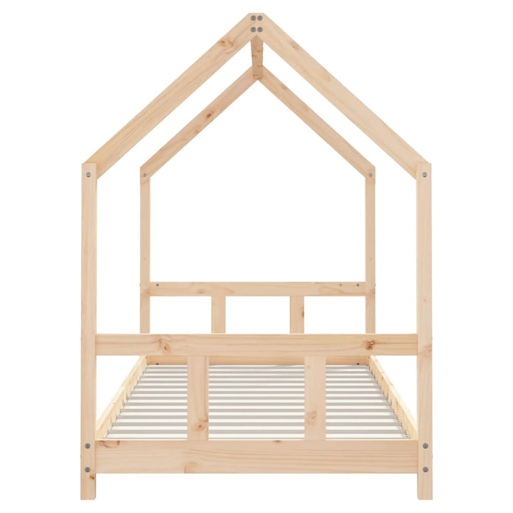 sengeramme til juniorseng 90x190 cm massivt fyrretræ