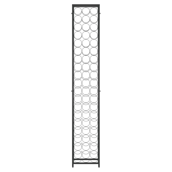 vinreol til 57 flasker 34x18x200 cm smedejern sort