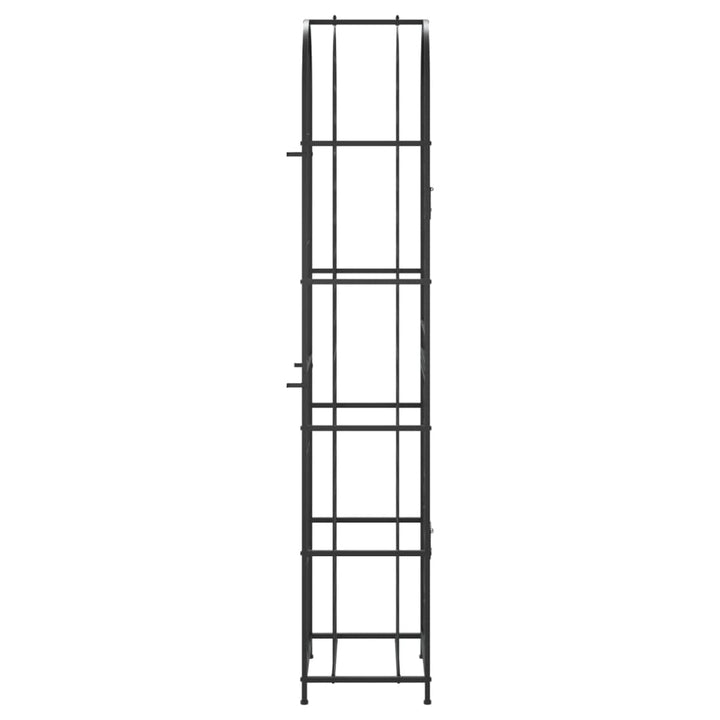 vinreol til 73 flasker 45x36x200 cm smedejern sort
