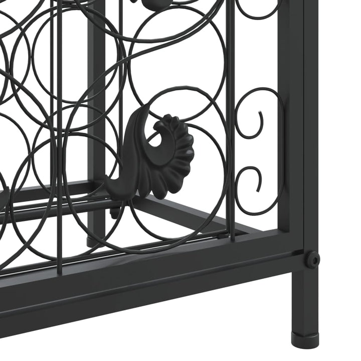 vinreol til 73 flasker 45x36x200 cm smedejern sort