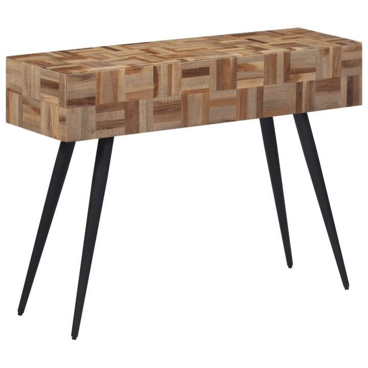 konsolbord 110x34x80 cm massivt genbrugsteak