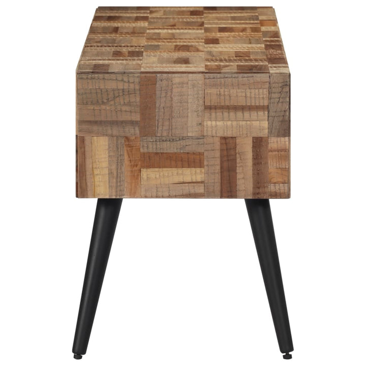 bænk 110x35x45 cm massivt genbrugsteak