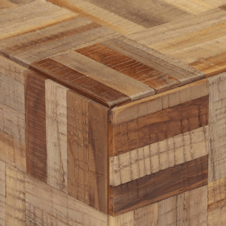 bænk 110x35x45 cm massivt genbrugsteak