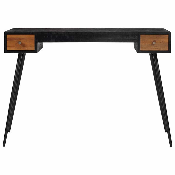 skrivebord 117x56,5x75 cm massivt genbrugstræ