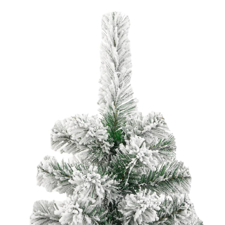 kunstigt juletræ med sne 210 cm hængslet