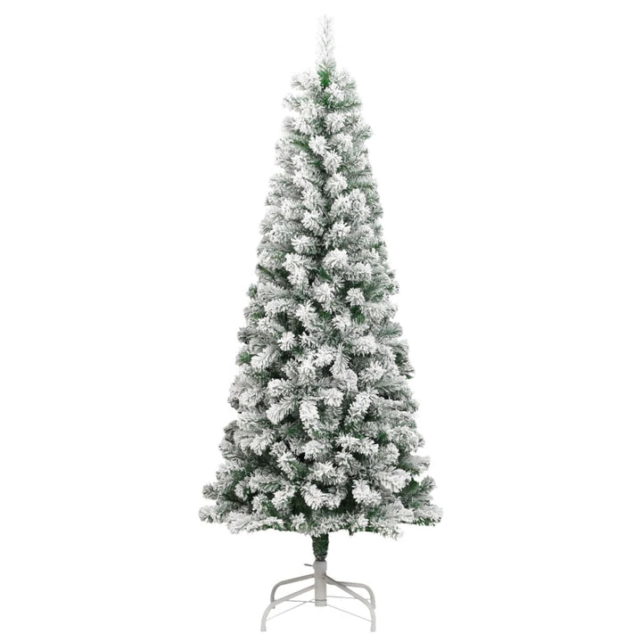 kunstigt juletræ med sne 240 cm hængslet