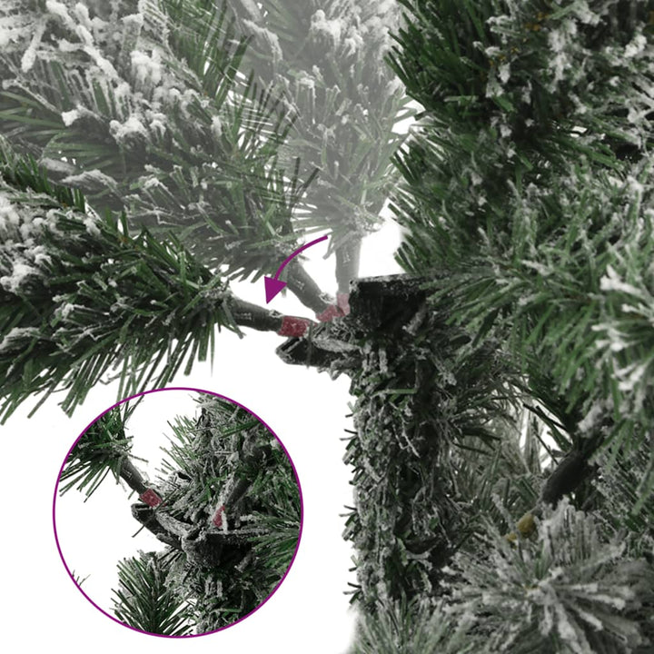 kunstigt juletræ med sne 240 cm hængslet