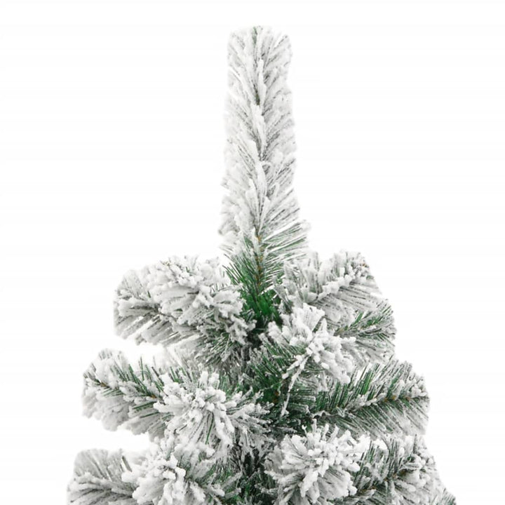 kunstigt juletræ med sne 240 cm hængslet
