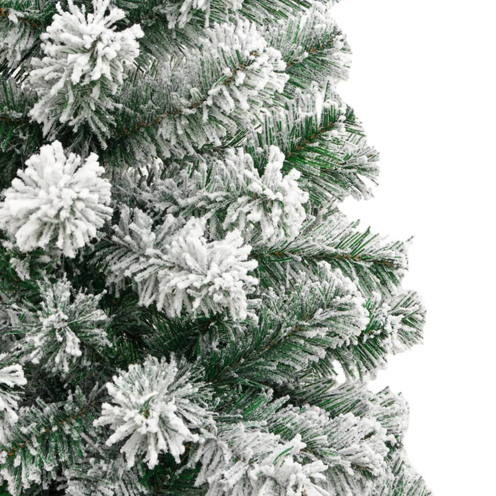 kunstigt juletræ med sne 240 cm hængslet