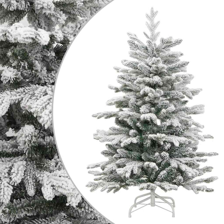 kunstigt juletræ med sne 210 cm hængslet