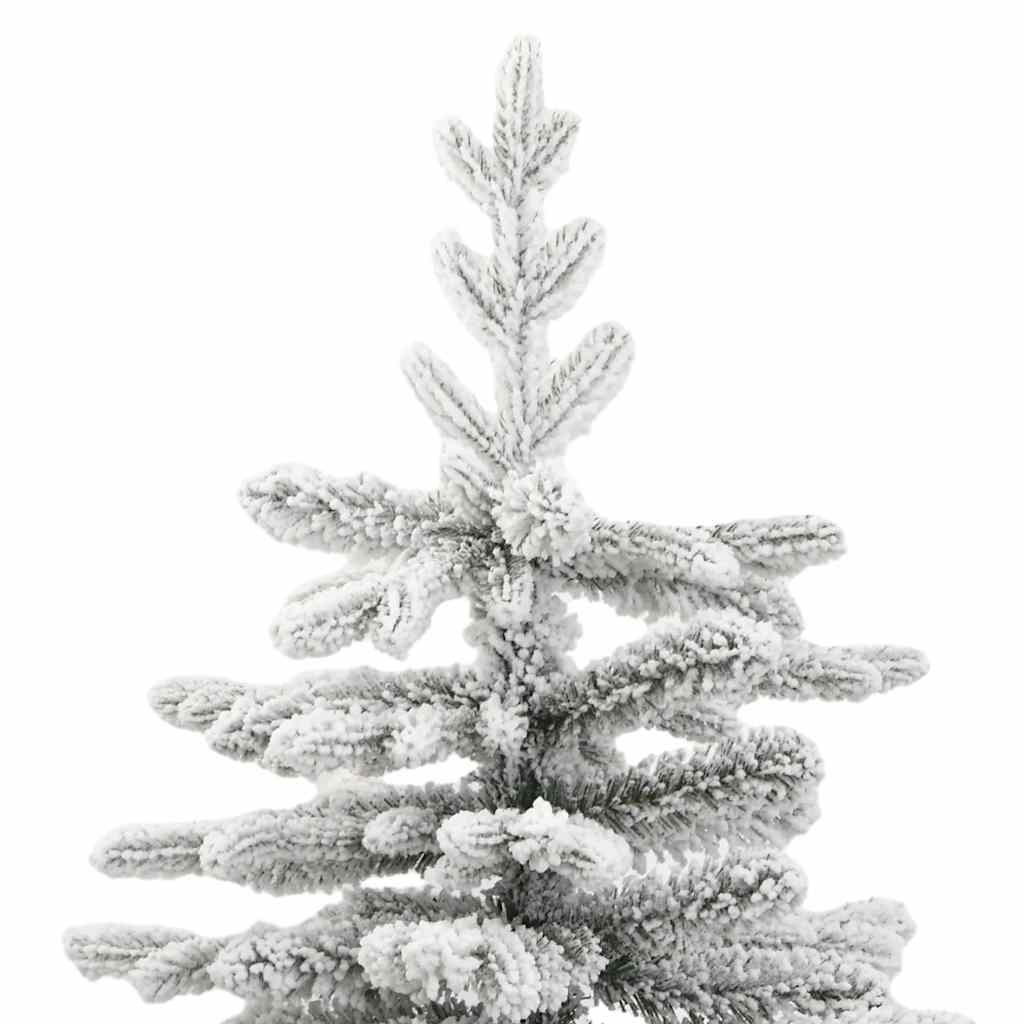 kunstigt juletræ med sne 210 cm hængslet