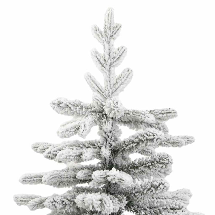 kunstigt juletræ med sne 210 cm hængslet