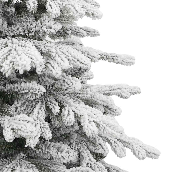 kunstigt juletræ med sne 210 cm hængslet
