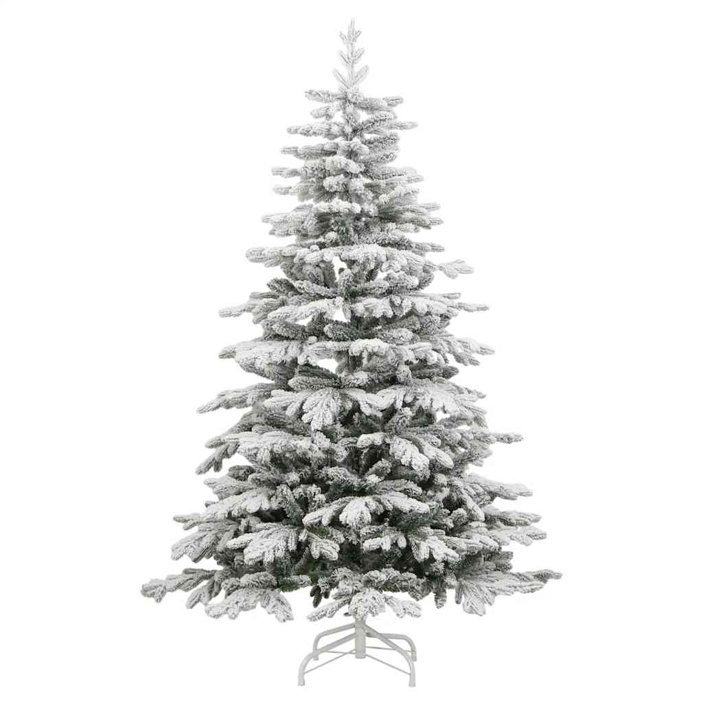 kunstigt juletræ med sne 240 cm hængslet