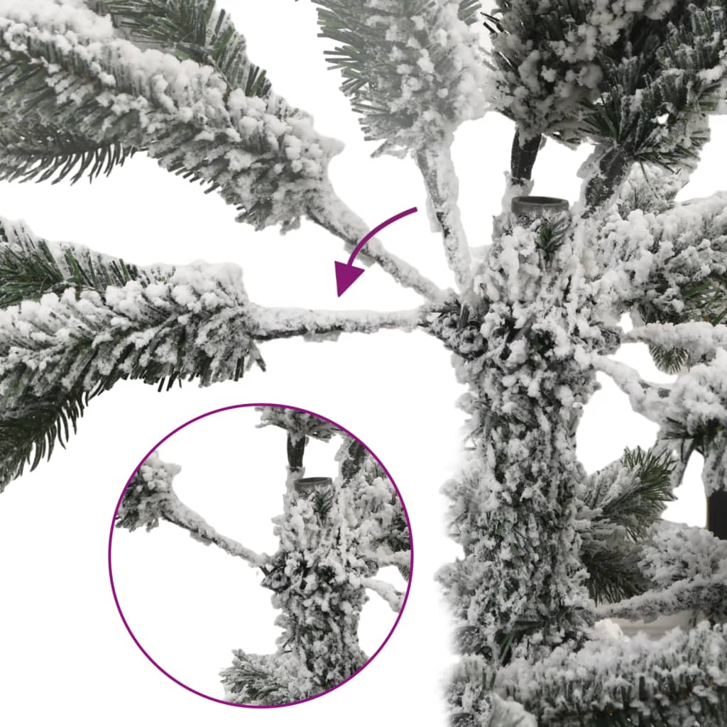 kunstigt juletræ med sne 240 cm hængslet