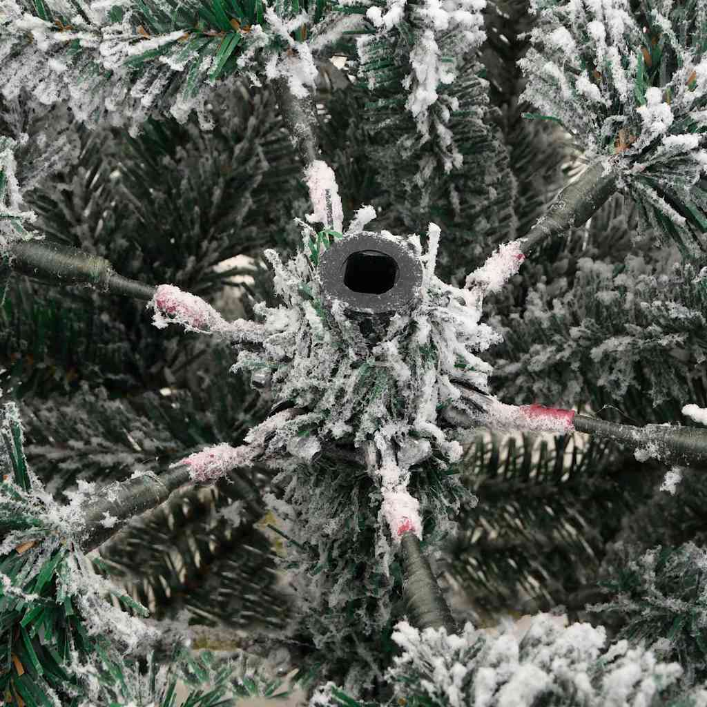 kunstigt juletræ med sne 240 cm hængslet