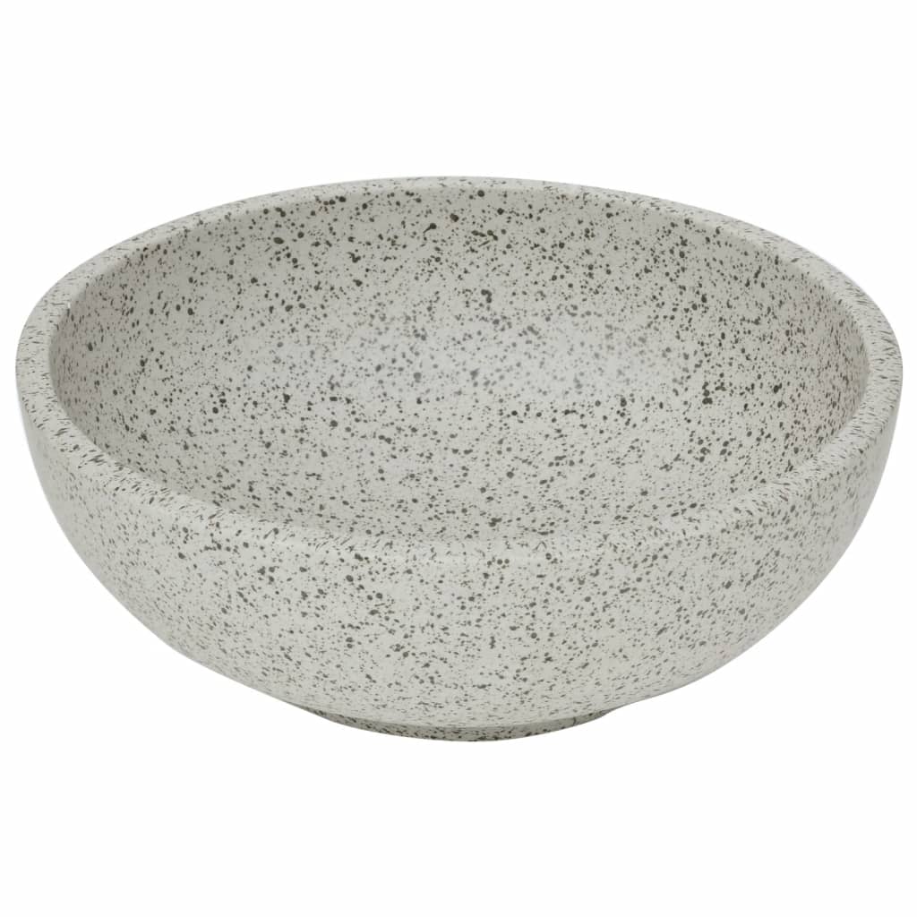 håndvask til bordplade Φ41x14 cm rund keramik grå