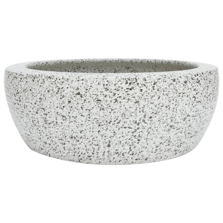 håndvask til bordplade Φ41x14 cm rund keramik grå
