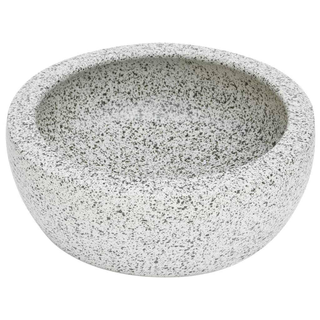 håndvask til bordplade Φ41x14 cm rund keramik grå