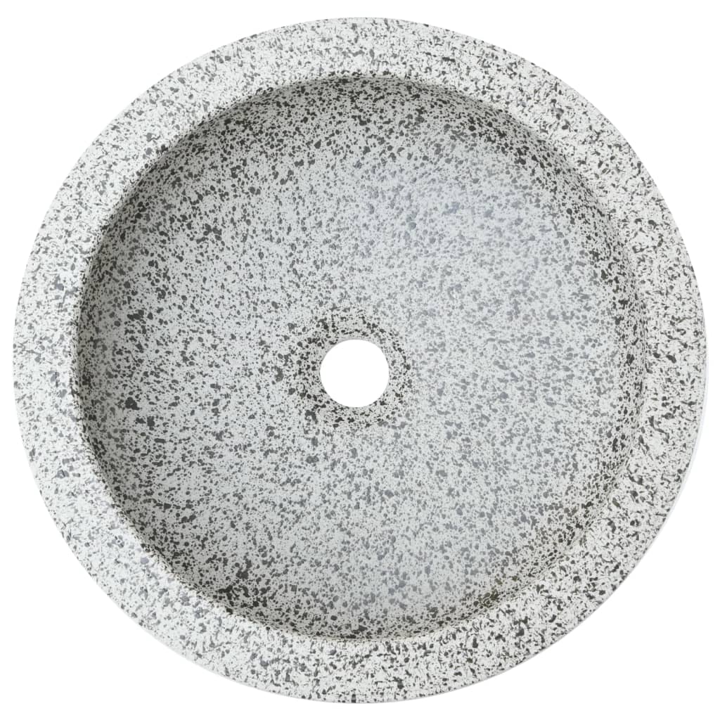 håndvask til bordplade Φ41x14 cm rund keramik grå