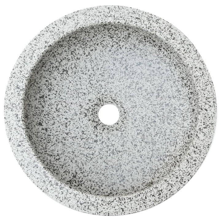 håndvask til bordplade Φ41x14 cm rund keramik grå