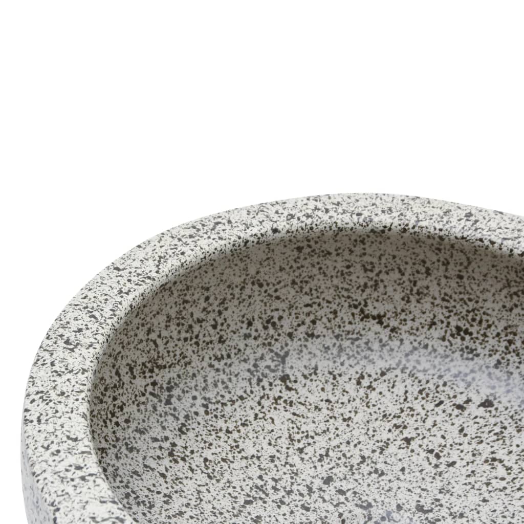 håndvask til bordplade Φ41x14 cm rund keramik grå