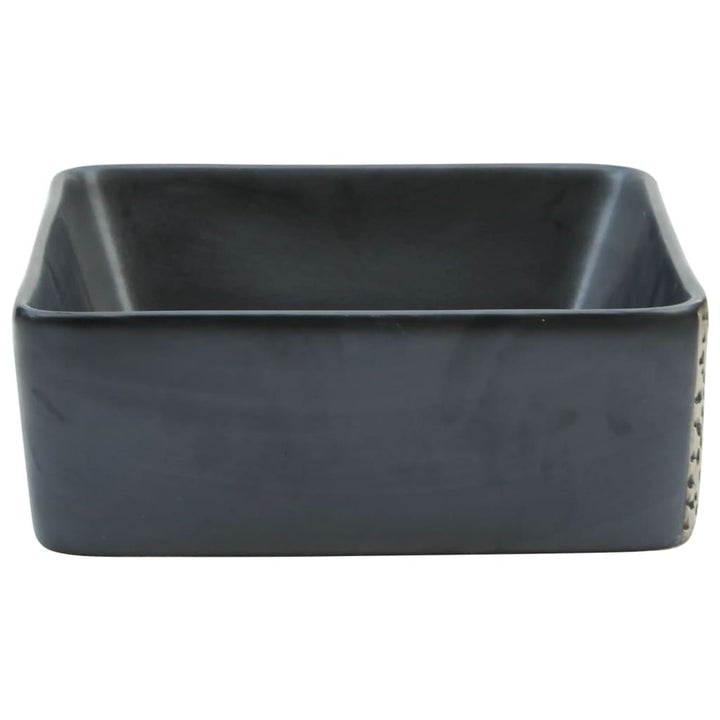 håndvask til bord 46x35,5x13 cm rektangulær keramik sort