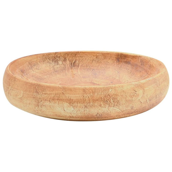 håndvask til bordplade 59x40x15 cm oval keramik brun