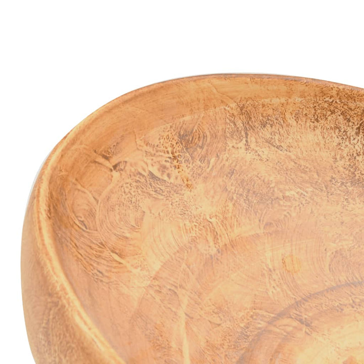 håndvask til bordplade 59x40x15 cm oval keramik brun