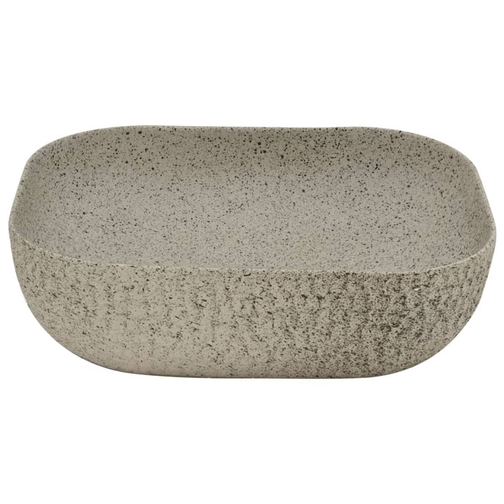 håndvask til bord 48x37,5x13,5 cm rektangulær keramik grå