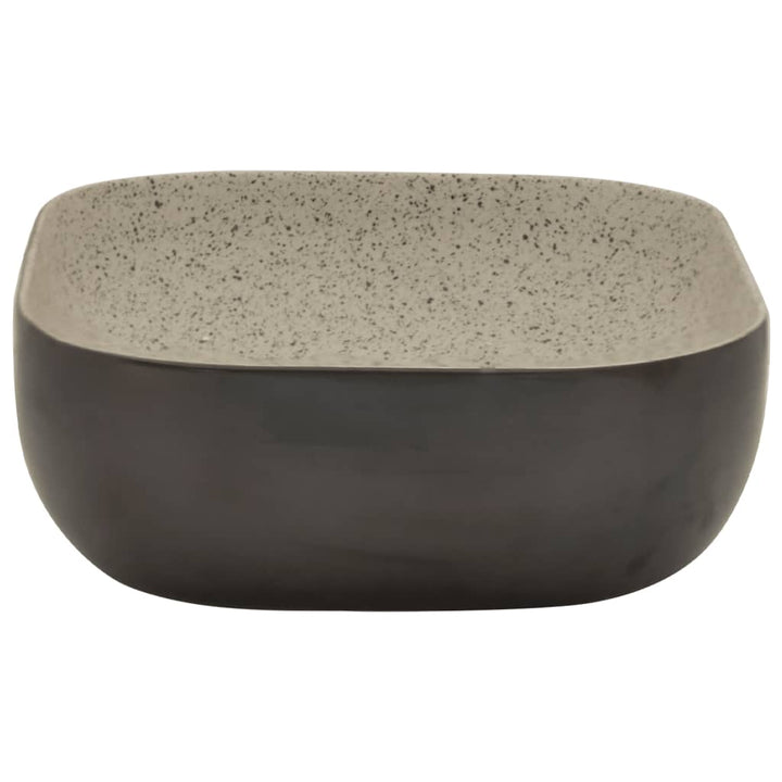 håndvask til bord 48x37,5x13,5 cm rektangulær keramik grå sort