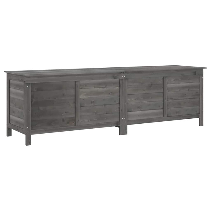 udendørs opbevaringsboks 198,5x50x56,5 cm massivt fyr antracit