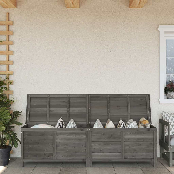 udendørs opbevaringsboks 198,5x50x56,5 cm massivt fyr antracit