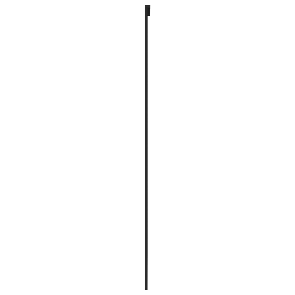 skydedør 102,5x205 cm hærdet glas og aluminium sort