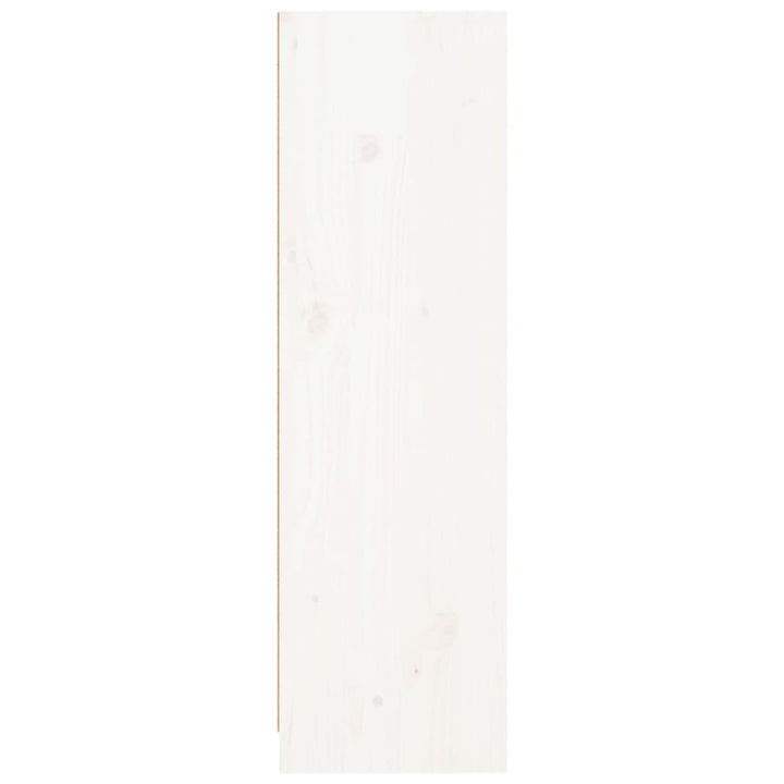 bogreol 70x33x110 cm massivt fyrretræ hvid