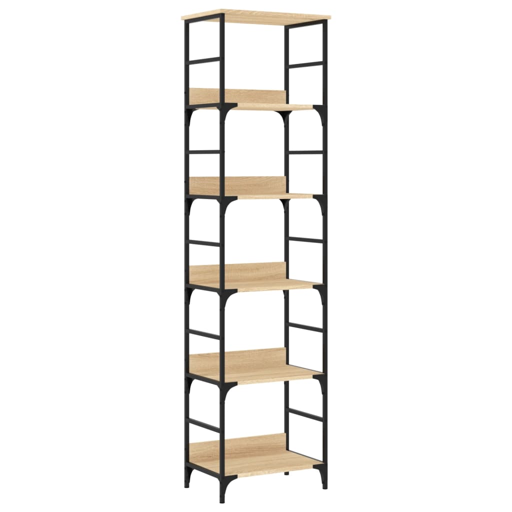 bogreol Sonoma eg 50x33x188,5 cm konstrueret træ