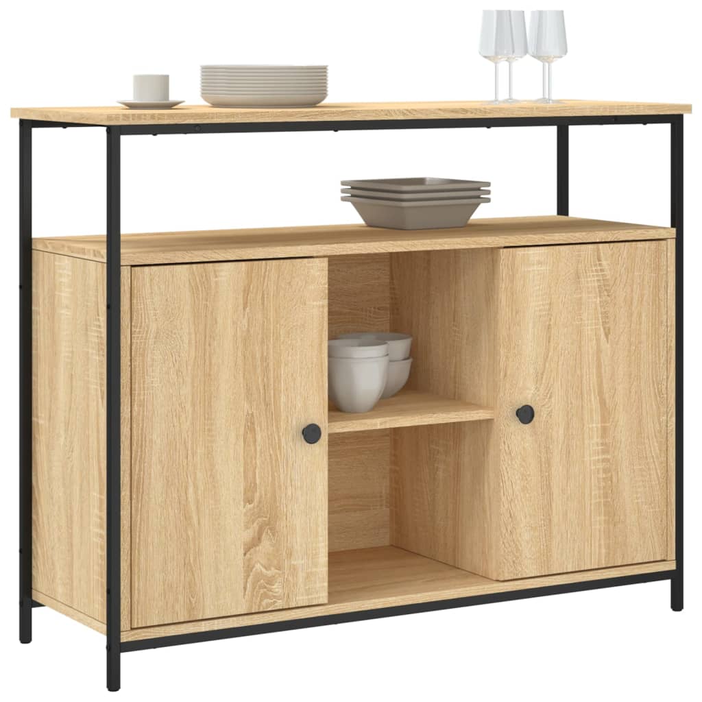 skænk Sonoma eg 100x35x80 cm konstrueret træ