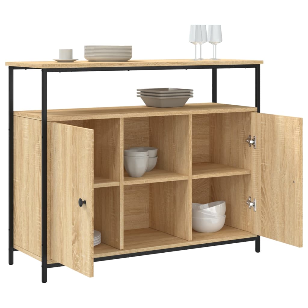 skænk Sonoma eg 100x35x80 cm konstrueret træ