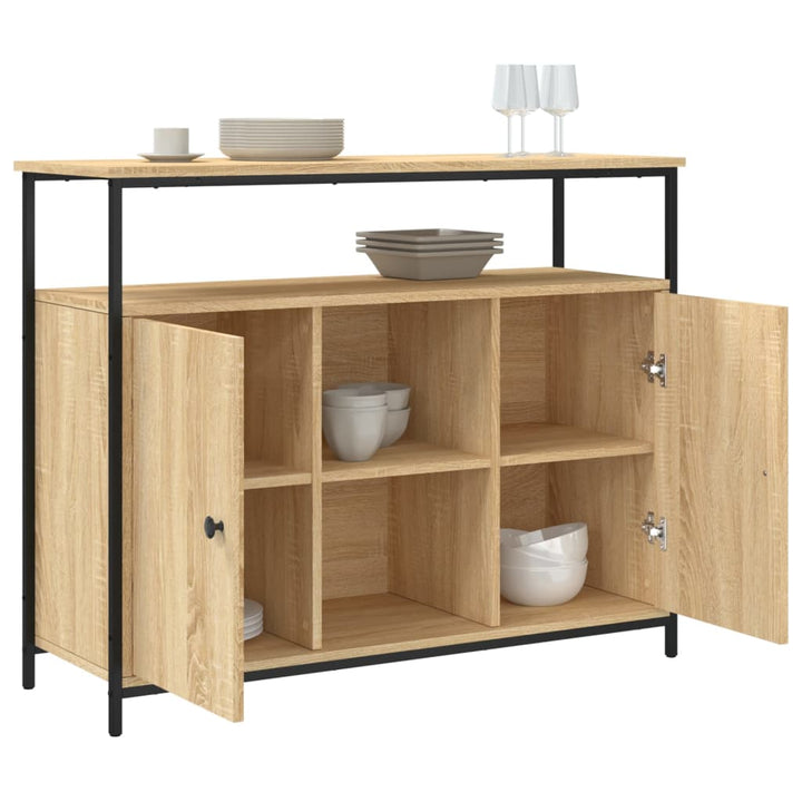 skænk Sonoma eg 100x35x80 cm konstrueret træ