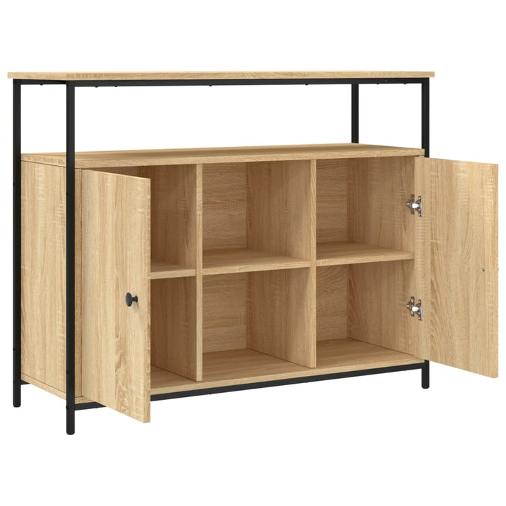 skænk Sonoma eg 100x35x80 cm konstrueret træ