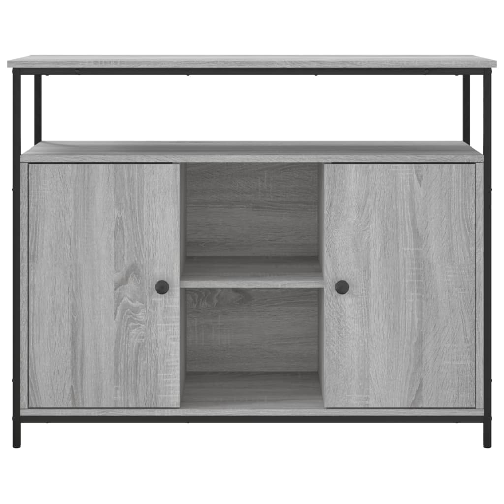 skænk 100x35x80 cm konstrueret træ grå sonoma-eg