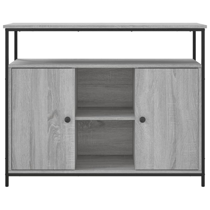 skænk 100x35x80 cm konstrueret træ grå sonoma-eg