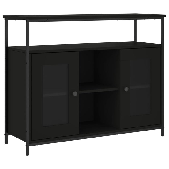 skab 100x35x80 cm konstrueret træ sort