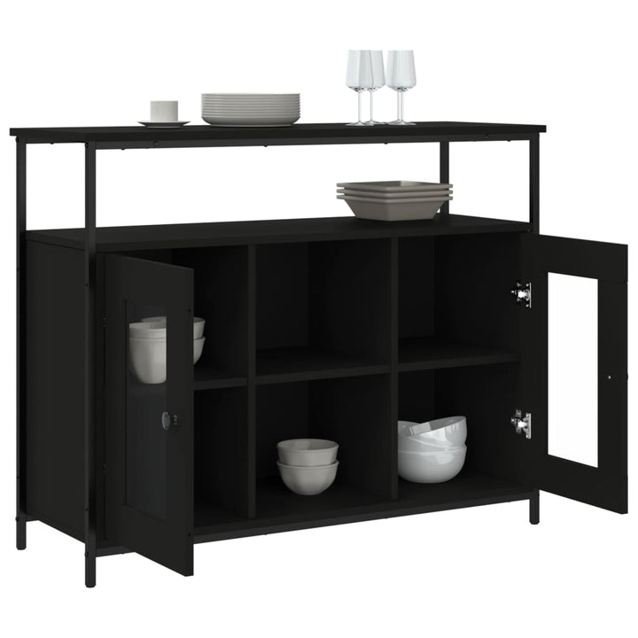 skab 100x35x80 cm konstrueret træ sort