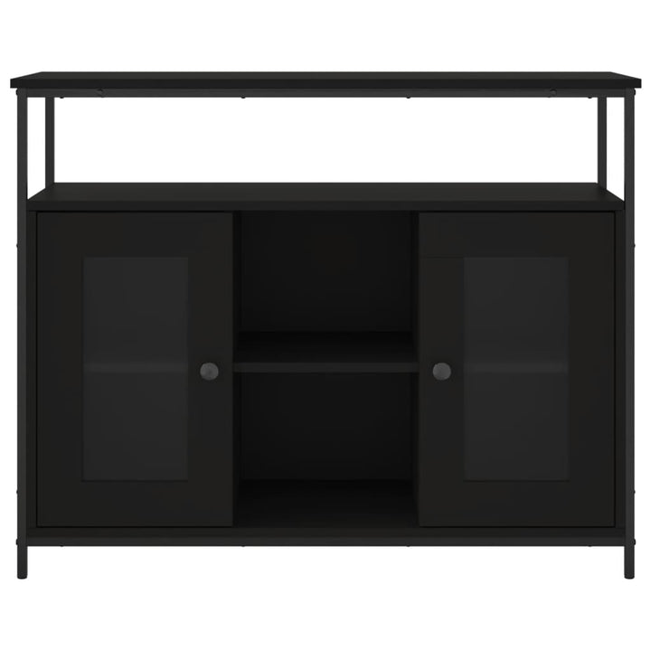 skab 100x35x80 cm konstrueret træ sort