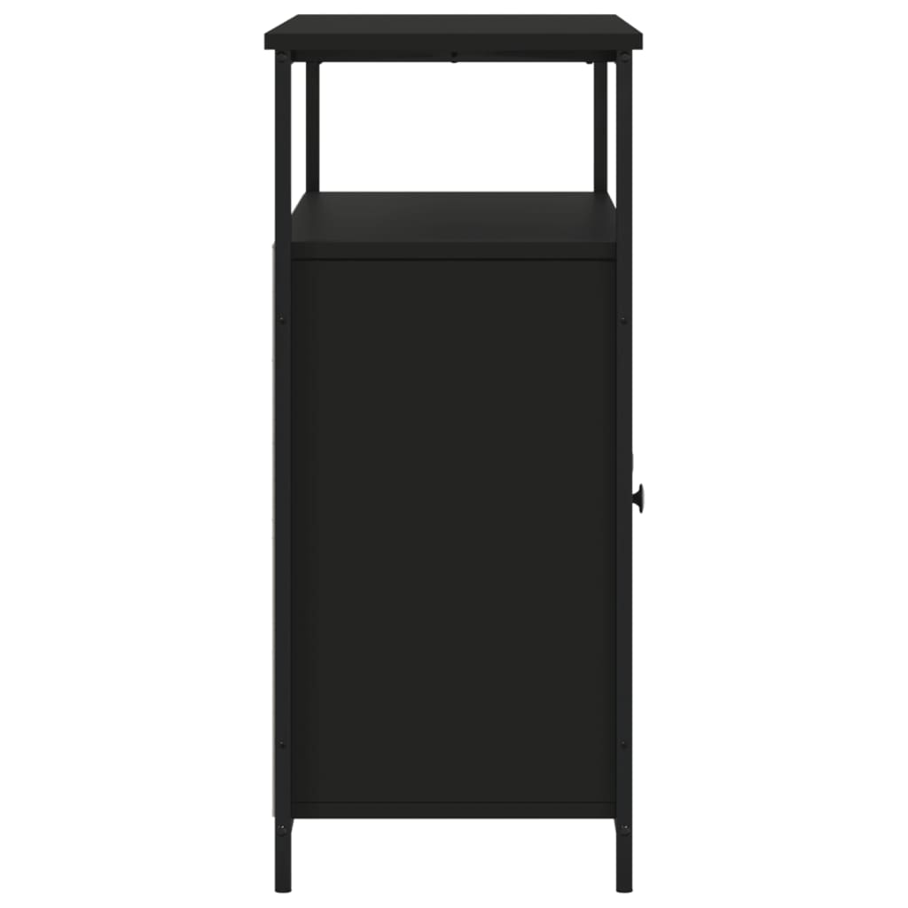 skab 100x35x80 cm konstrueret træ sort
