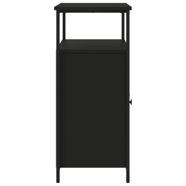 skab 100x35x80 cm konstrueret træ sort