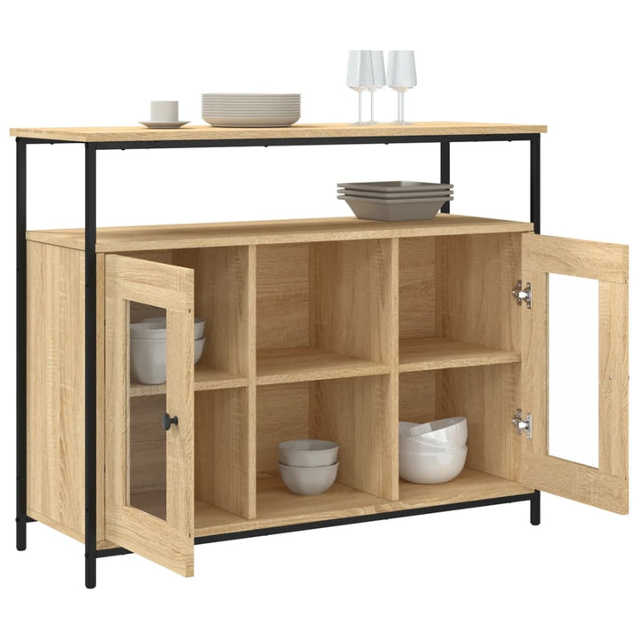 skænk 100x35x80 cm konstrueret træ sonoma-eg