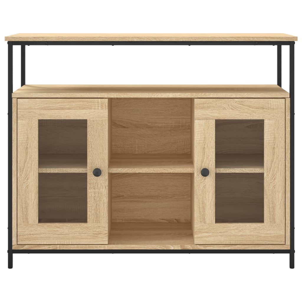 skænk 100x35x80 cm konstrueret træ sonoma-eg